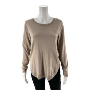 Lety & Me - Beige Solid Pre-Owned Ladies Casual Top - Size M